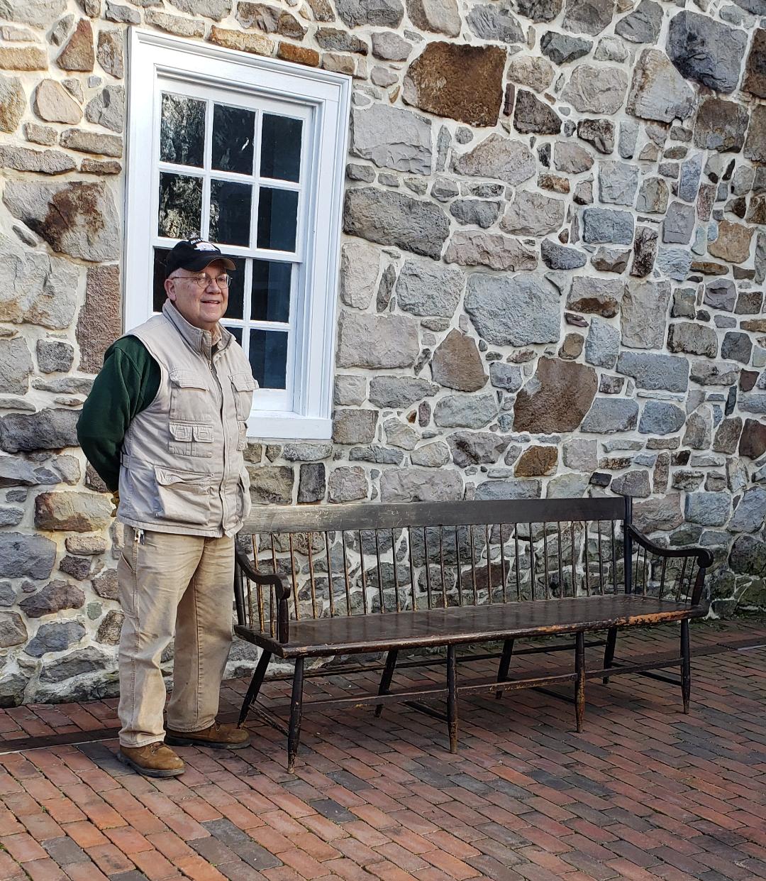 settee bench with clair