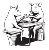 cardplaying pigs